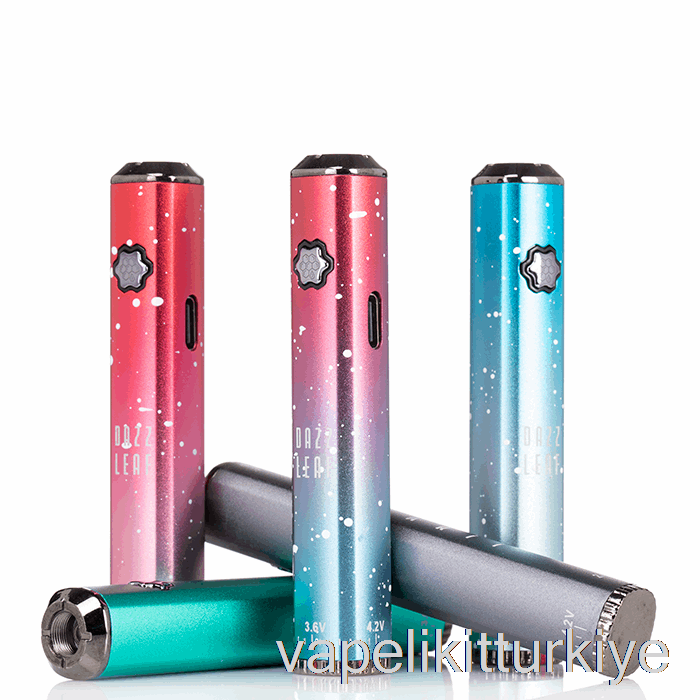 Vape Likit Dazzleaf Squarii Alt Büküm 510 Pil Altın / Yeşil Sıçrama
